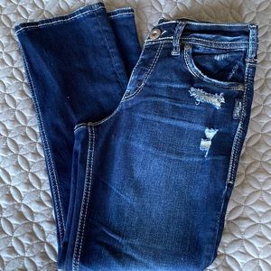 Silver Jeans Suki Capri Distressed Size 27 Excellent Condition